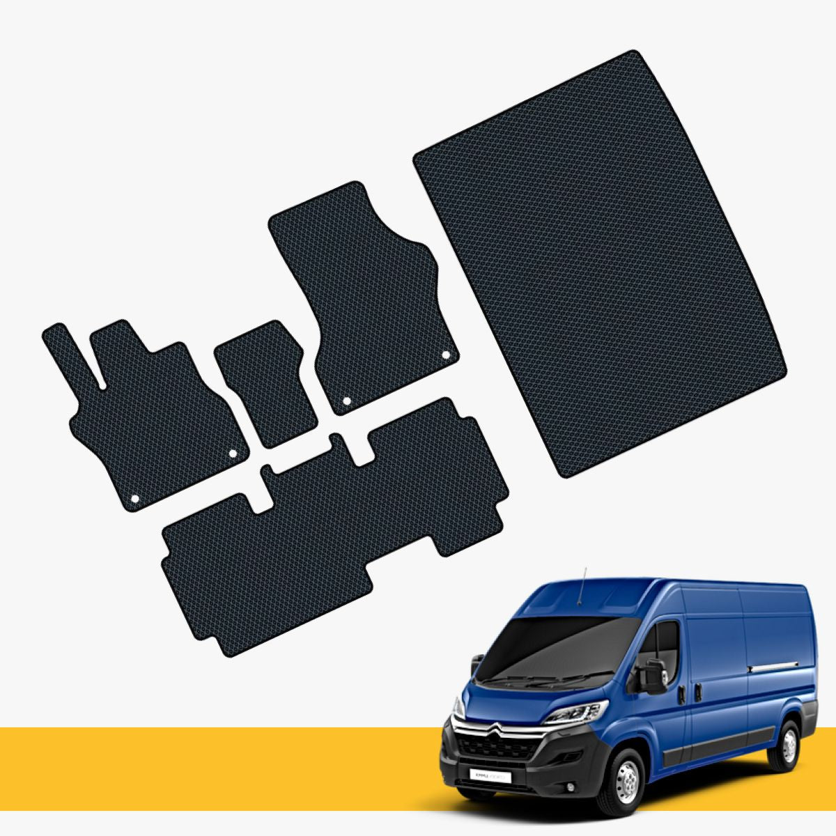 Hochwertige Fußmatten für Citroen Jumper Prime EVA, ideal für Fahrzeugschutz und Sauberkeit.
