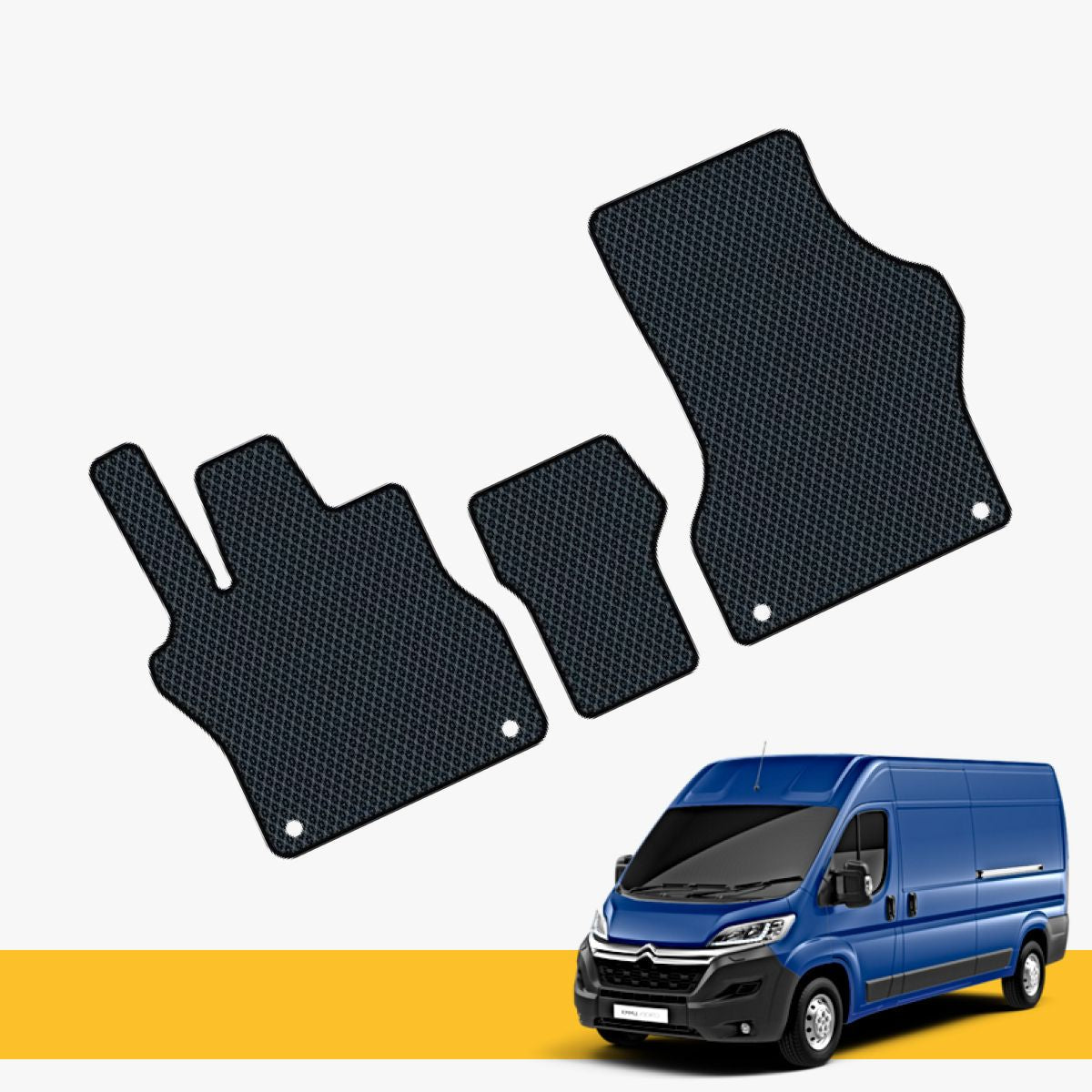 Von Prime EVA angefertigte vordere Satz Autoschmutzmatten für Citroen Jumper.