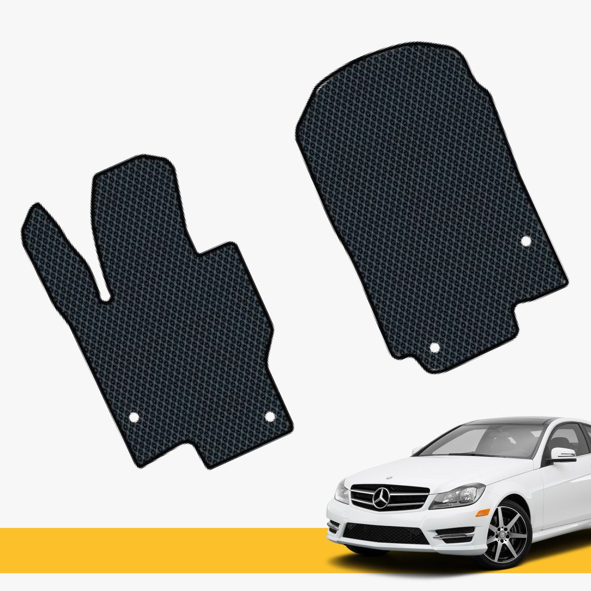 Schwarze EVA-Automatenschutzmatten mit rutschfester Oberfläche und Loch für Befestigung.