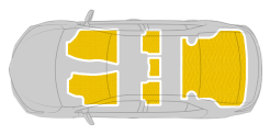 Gelbe EVA-Autoteppiche mit rutschfester Struktur für optimalen Schutz und Komfort im Fahrzeug.
