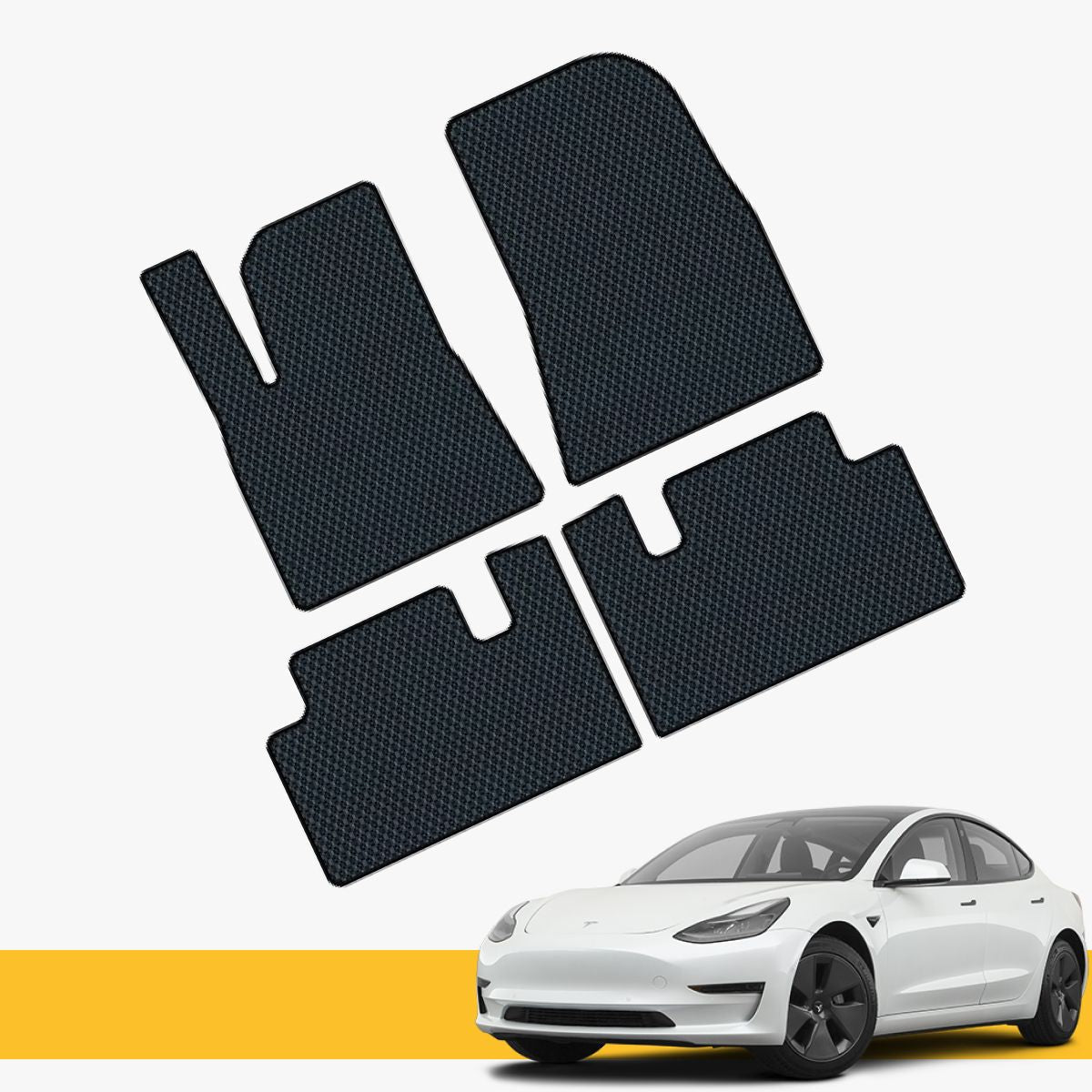 Hochwertige Fußmatten für Tesla Model 3 Prime EVA, optimal für Fahrzeugpflege und Komfort.