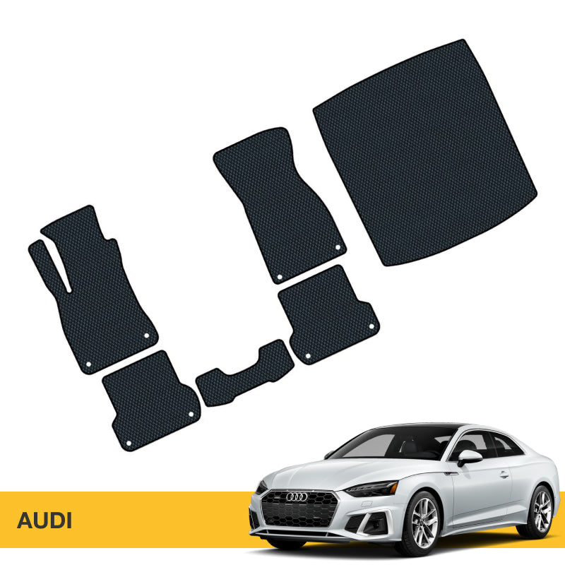 Hochwertige Fußmatten für Audi-Modelle, gefertigt aus Prime EVA-Material für extra Langlebigkeit.