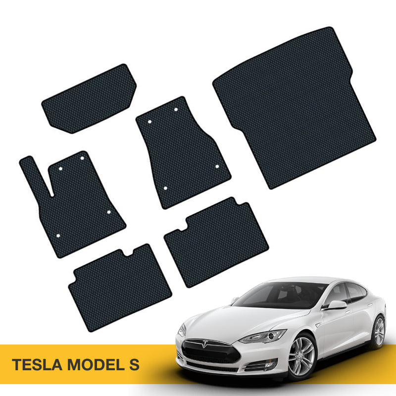 Hochwertige, strapazierfähige Fußmatten für das Tesla Model S für idealen Innenraumschutz und Komfort.