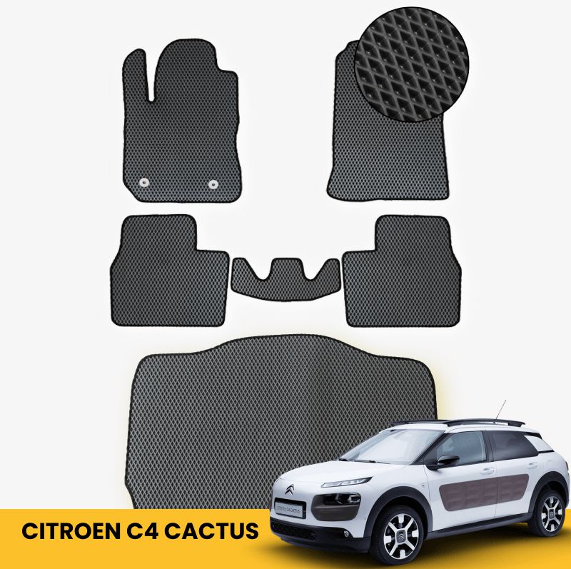 Hochwertige Fußmatten für Citroën C4 Cactus, bietet optimalen Schutz und verbessert Fahrzeugoptik.