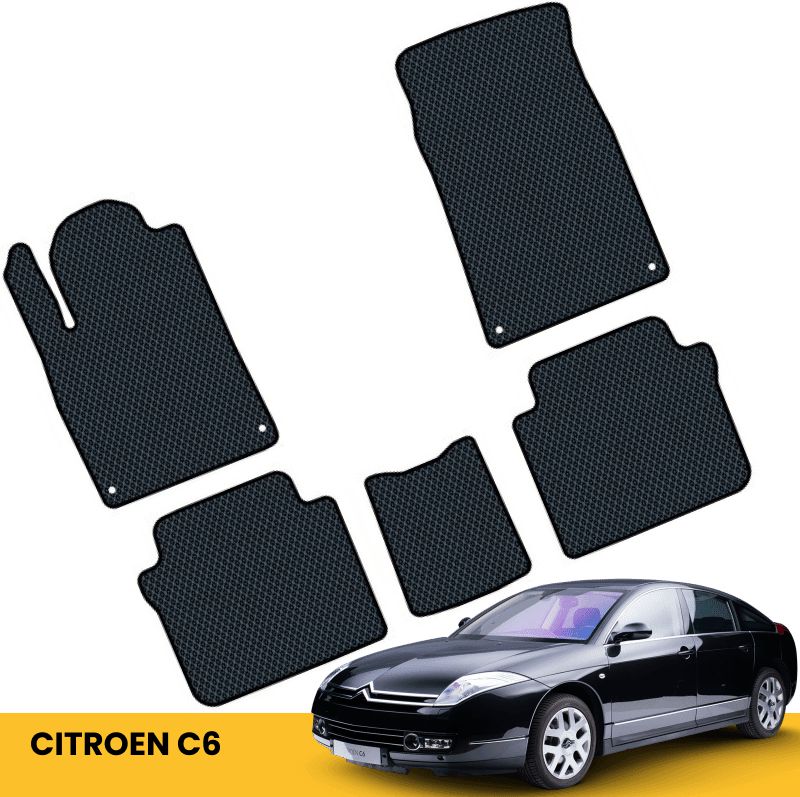 Hochwertige, maßgeschneiderte Fußmatten für den Citroën C6, aus strapazierfähigem EVA-Material.
