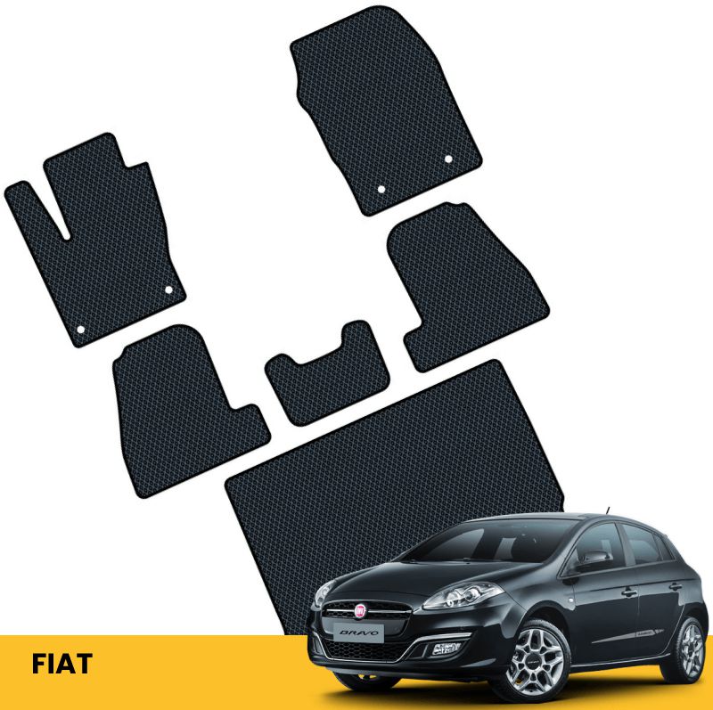Hochwertige Fiat Prime EVA Fußmatten, ideal für saubere, trockene Fußräume im Auto.