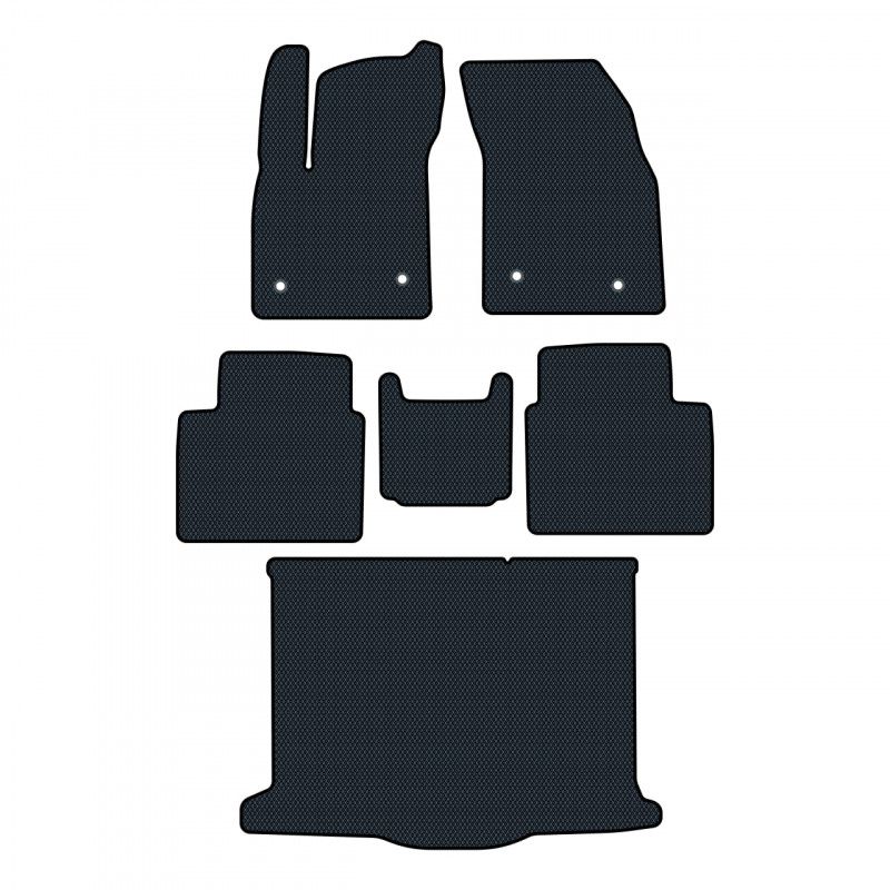 Hochwertige Fußmatten für den Ford Focus 4. Generation (2018-2021), Hatchback Automatik, aus Prime-EVA-Material.