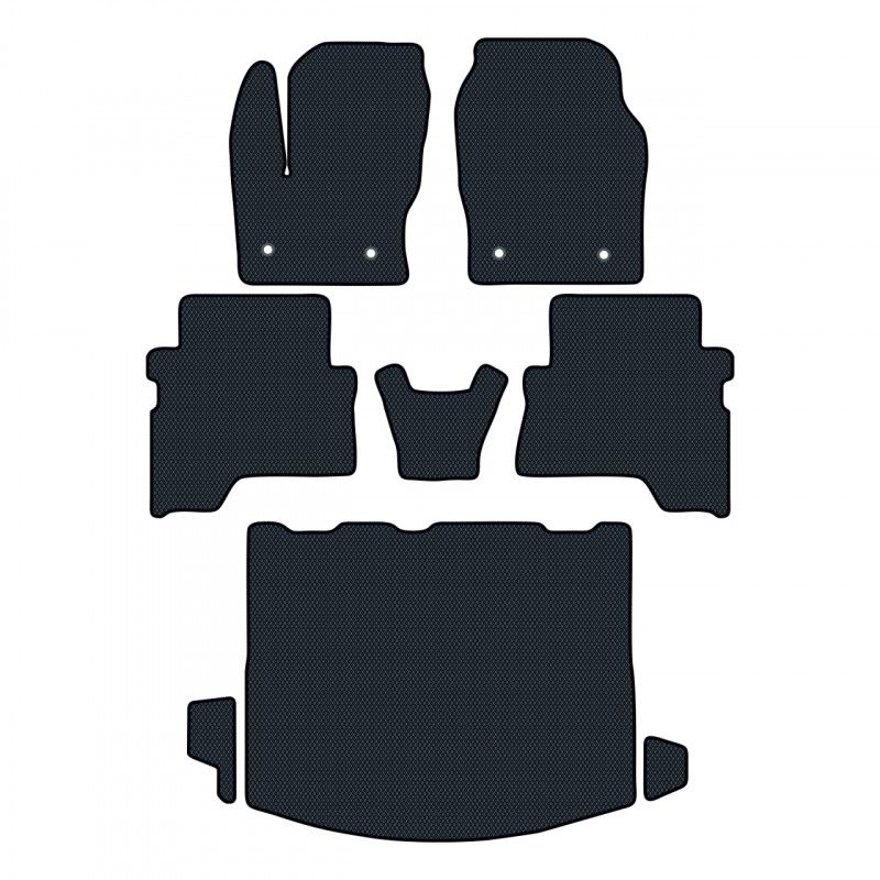 Hochwertige Fußmatten für Ford Kuga 2 Generation Restyling 2016-2020 Crossover, automatische Prime EVA.