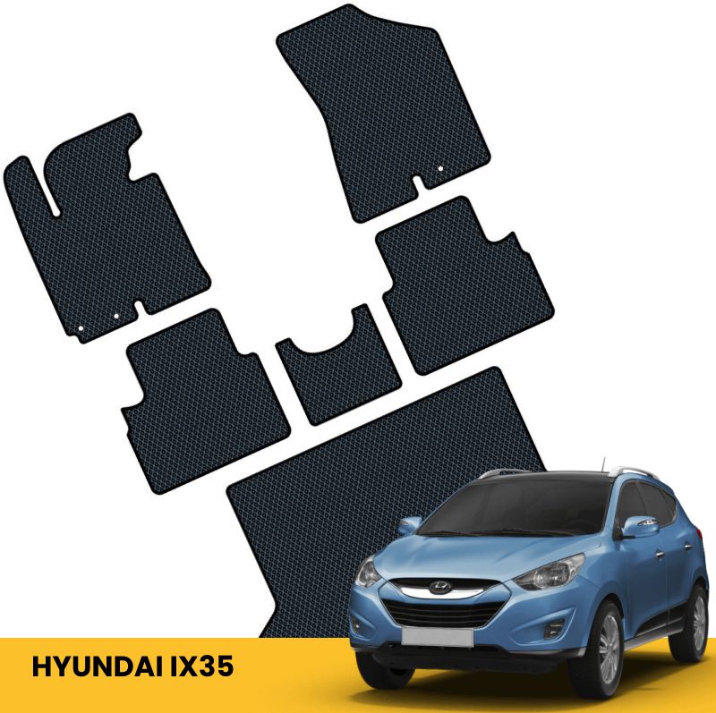 Hochwertige, maßgeschneiderte Fußmatten für Hyundai IX35, aus robustem EVA-Material für Langlebigkeit.