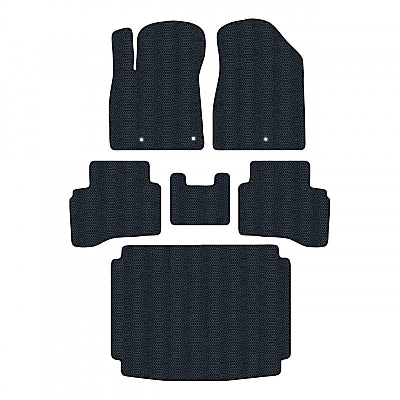 Robuste EVA-Fußmatten für Kia Niro 2016-2022 Hatchback, ideal für Schutz und Einfachheit der Reinigung.