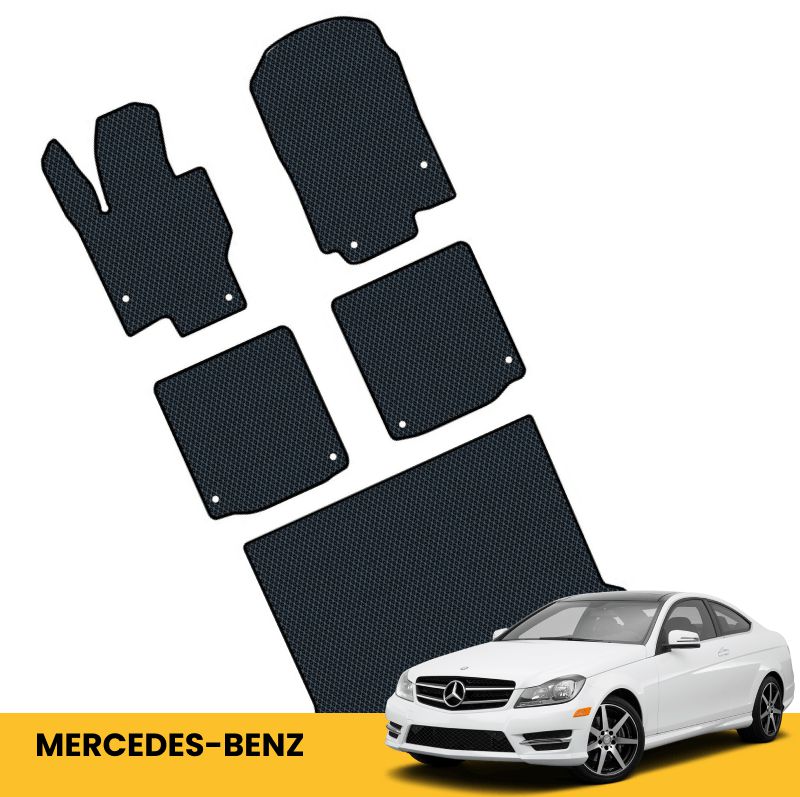 Robuste Eva-Fußmatten für Mercedes Benz, bietet optimalen Schutz und Sauberkeit im Auto.