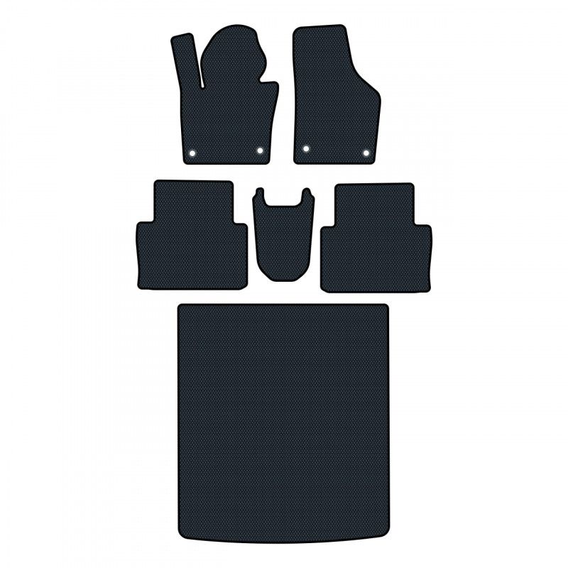 Lokalisierte robuste Fußmatten für Seat Alhambra 2 Generation Restyling 2015-2021 Minivan.