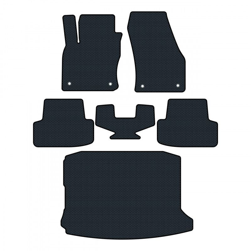 Hochwertige Fußmatten für Seat Ateca 1. Generation (2016-2021), ideal für den Schutz des Fahrzeuginnenraums.