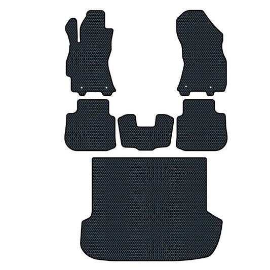 Hochwertige Fußmatten für Subaru Outback 5. Gen (2018-2021) mit stufenlosem Getriebe. Bietet Schutz und Stil.