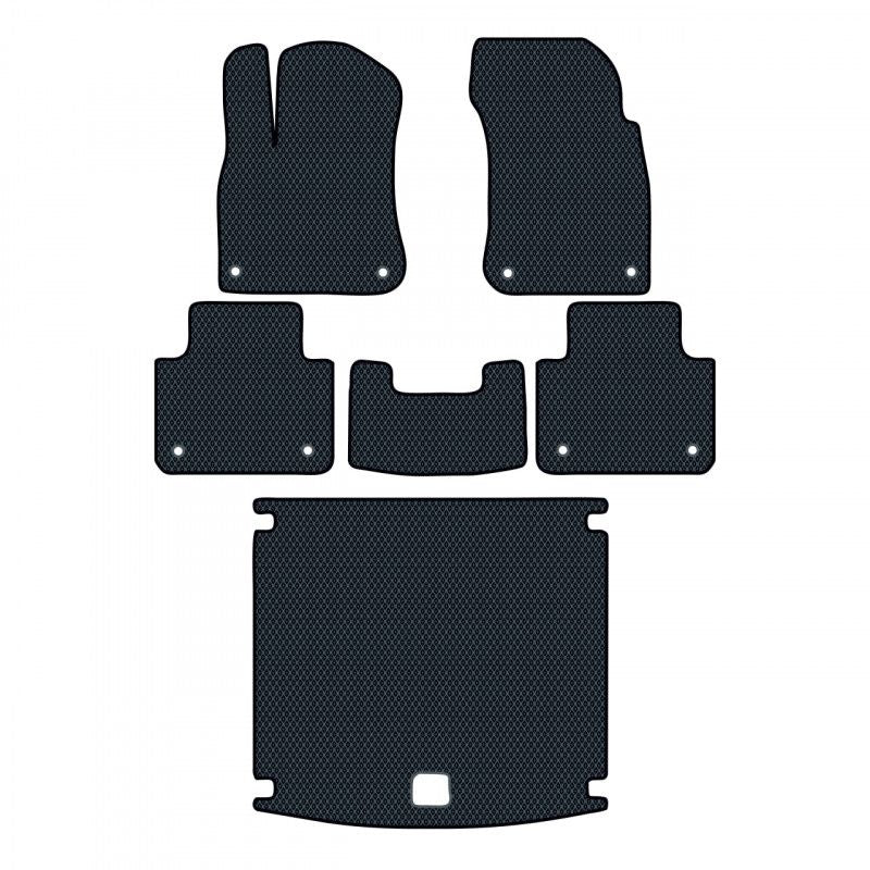 Hochwertige Fußmatten für Volkswagen Touareg 3. Generation 2018-2022, automatisch, ideal für Crossover.