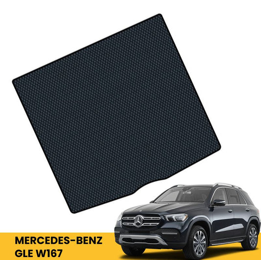 Kofferraummatte für Mercedes-Benz GLE W167 aus schwarzem EVA-Material.