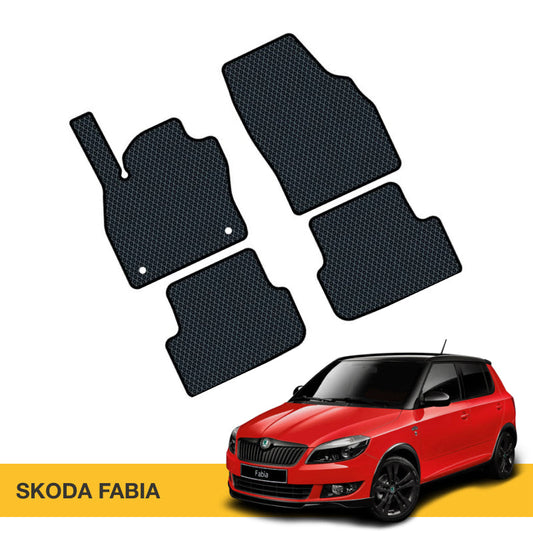 Hochwertige Fußmatten für Skoda Fabia Prime EVA, robust und leicht zu reinigen, ideal für den Fahrzeugkomfort.