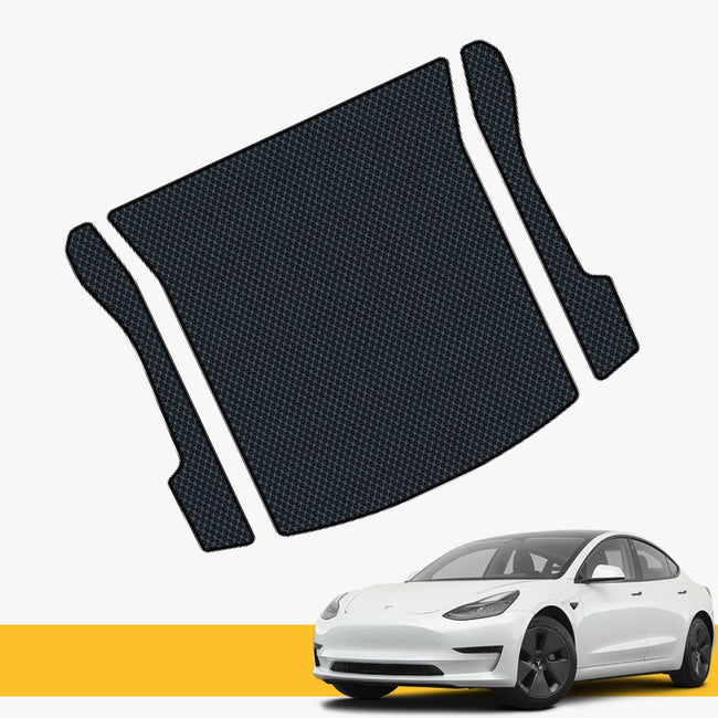 Hochwertige Fußmatten für Tesla Model 3 aus Prime EVA-Material, bietet Schutz und Sauberkeit.