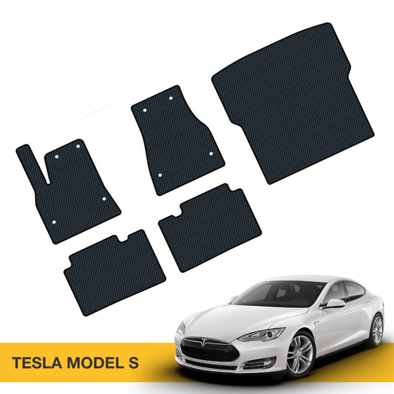 Hochwertige Fußmatten für Tesla Model S Prime EVA, ideal für Komfort und Fahrzeugschutz.