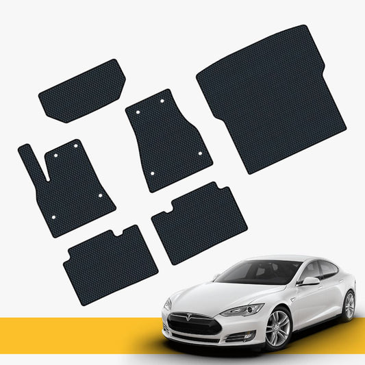 Hochwertige, strapazierfähige Fußmatten für das Tesla Model S für idealen Innenraumschutz und Komfort.