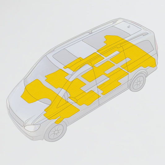 Fußmatten für Volkswagen Multivan T6 (2016 - 2020) Minivan Automatik - Komplettset und Kofferraumwanne