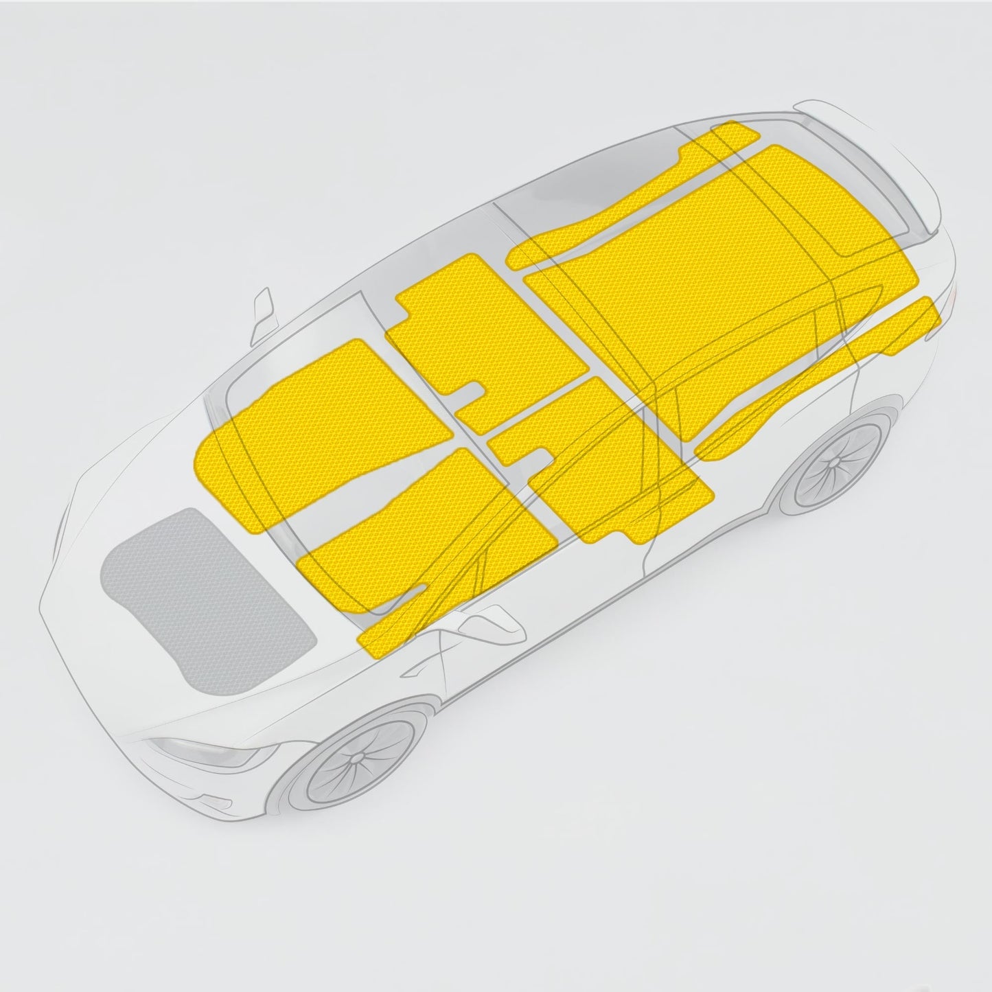 Fußmatten für Tesla Model 3 1 generation (2017 - 2021) Sedan Automatic - Komplettset und Kofferraumwanne