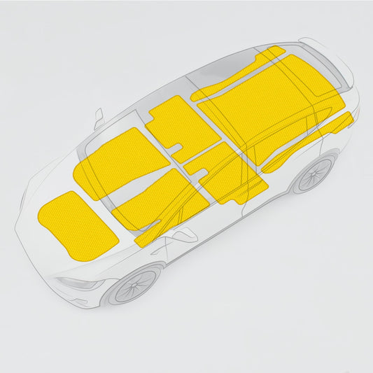 Fußmatten für Tesla Model 3 1 generation (2017 - 2021) Sedan Automatic - Komplettset und Kofferraumwanne und Frunk