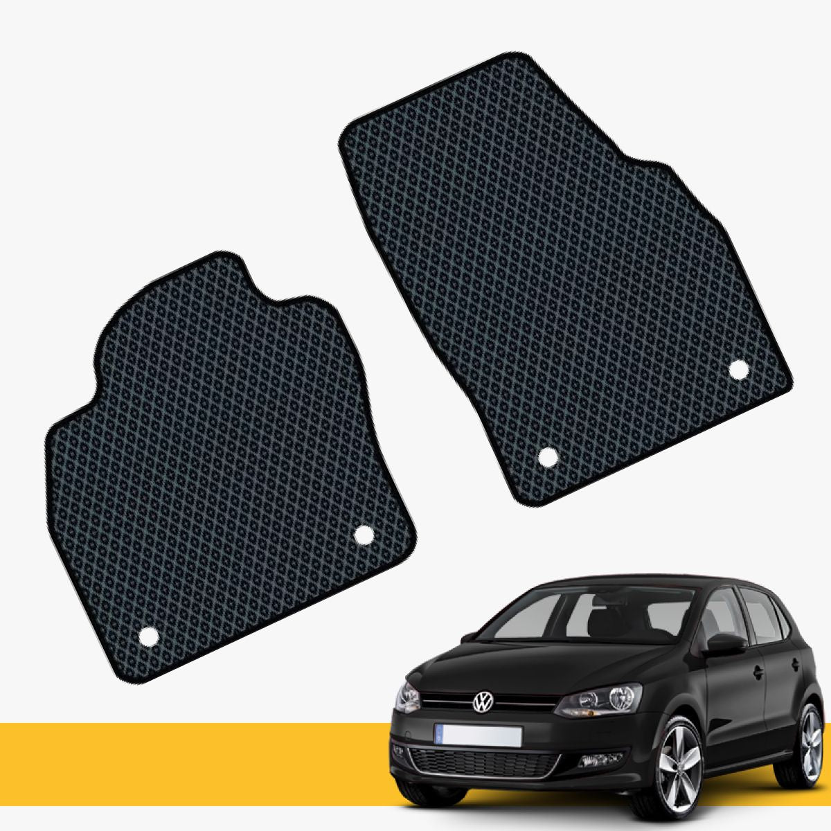 Hochwertige Fußmatten für VW Polo Prime Eva mit starker Beanspruchbarkeit und sauberem Auto-Innenraum.