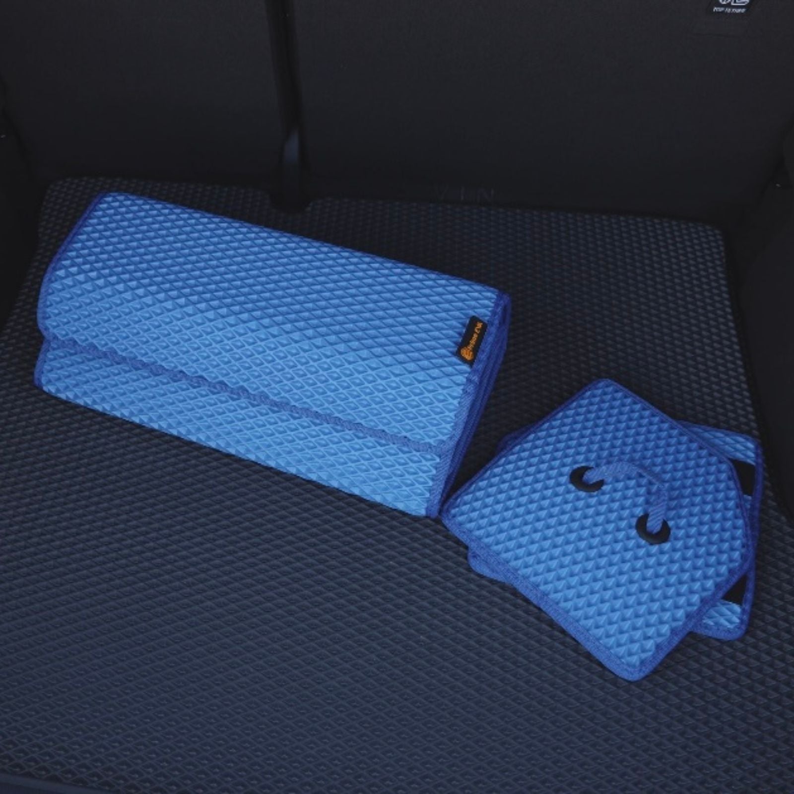 Kofferraum-Organizer Nardelly als Werbegeschenk mit Werbedruck - Farbe:  Blau