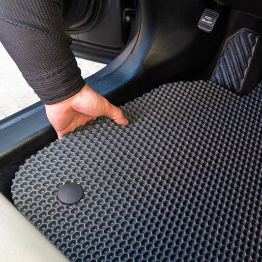Universal Auto-Fußmatten-Set in Grau, 4 Stück Prime Eva, hochwertig und strapazierfähig.