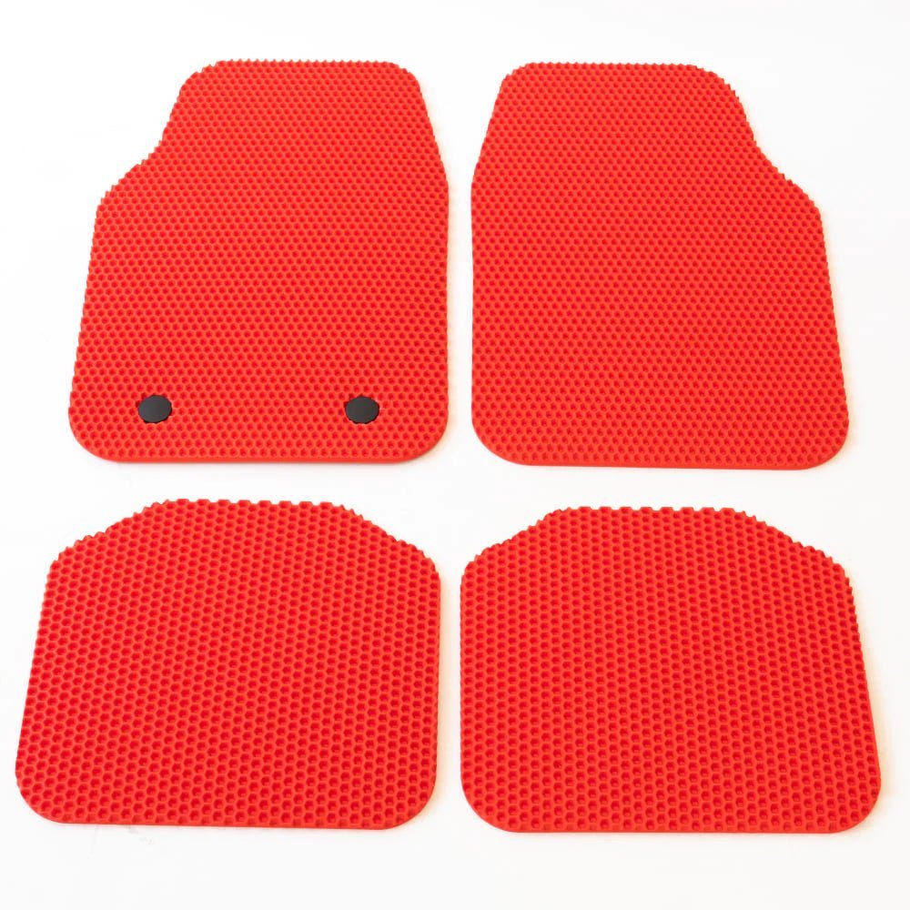 Prime EVA Universal-Fußmatten in rot: Perfekt für jedes Auto!